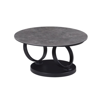 Table basse à piédestal extensible