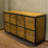 Retro Burlywood Solid Wood Sideboard