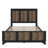 Contemporary Farmhouse-Style Wood Platform Bed Featuring Wooden Strip Accents-425894061-425894062