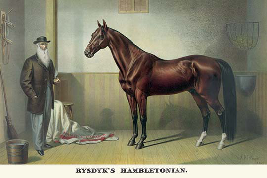 Reproduction d’art graphique « rysdyk hambletonian » par currier & ives-impression d’art graphique, 20 po x 30 p