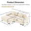 Canapé modulaire surdimensionné en L 82,6 po avec revêtement en velours côtelé, assise profonde, conception ergonomique large, 6 coussins décoratifs, disposition rapide pour le salon modulaire en velours côtelé doux, sièges,