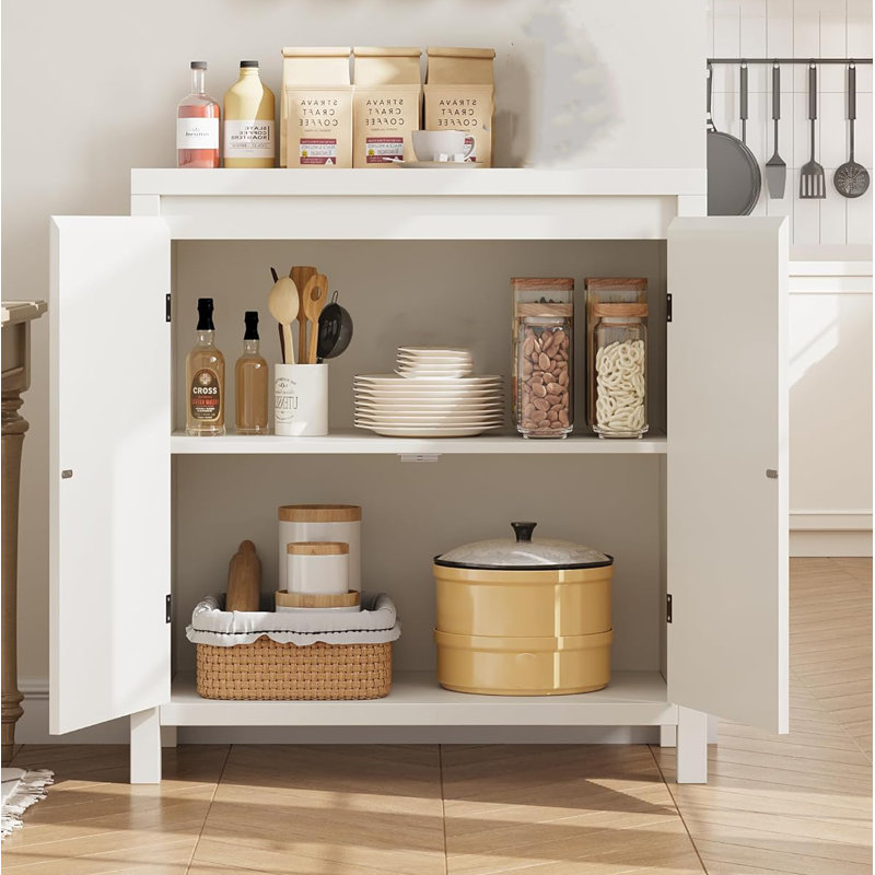 Petite armoire de rangement cannelée avec rangement