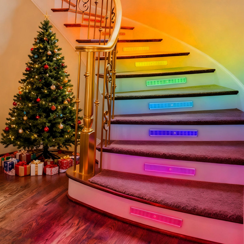 Battery Operated RGB Holiday Light,8 colors Rechargeable Festival decorative lights for Christmas and Halloween Gift 