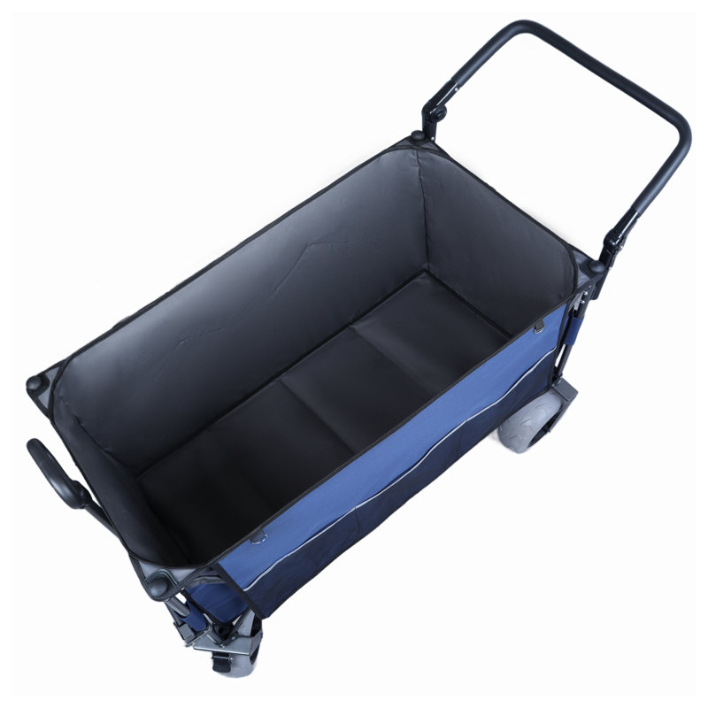 Chariot de chariot pliant robuste avec poignée rotative et pneus tout-terrain - Chariot utilitaire de jardin pliable d'une capacité de 480 lb pour la plage, le camping et l'épicerie