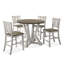 Table de salle à manger à hauteur de comptoir en bois massif rustique 48,00 x 48,00 x 36,00