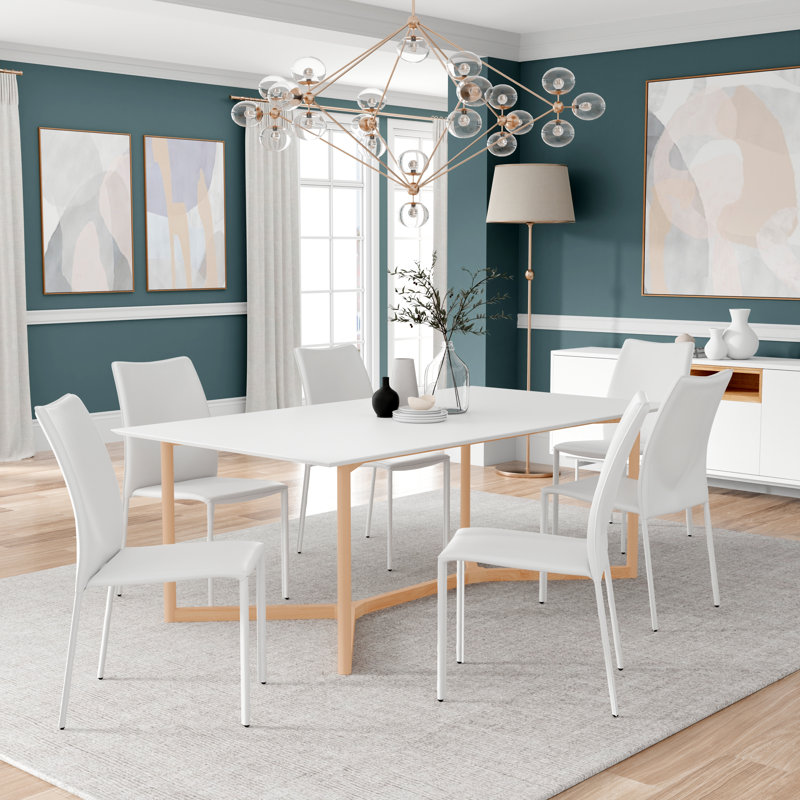 Gia Solid Wood Base Dining Table, 79.14" L x 42.92" W