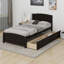 Lit plateforme simple en bois avec deux tiroirs Areisy-1154313430