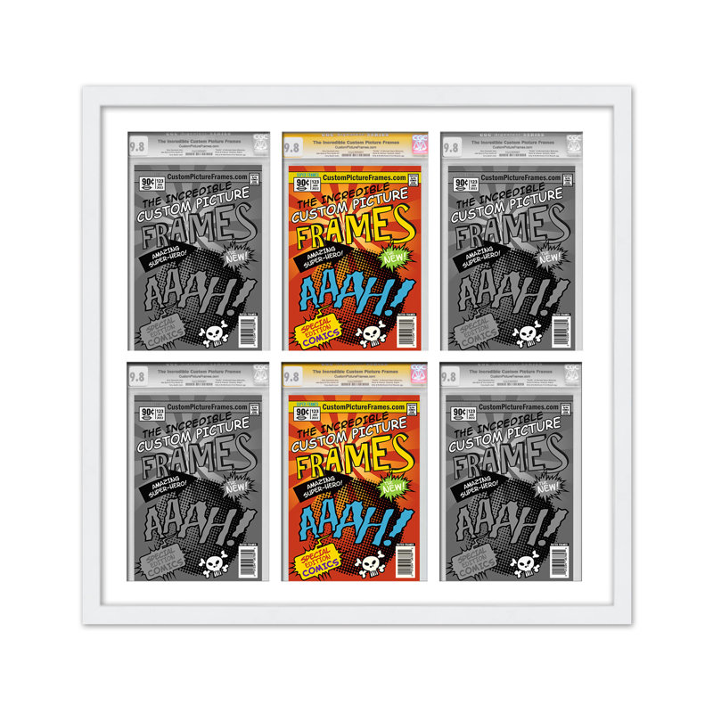 Cadre photo Collage, 8,125 po x 13 po, 30 po x 30 po, Blanc et blanc