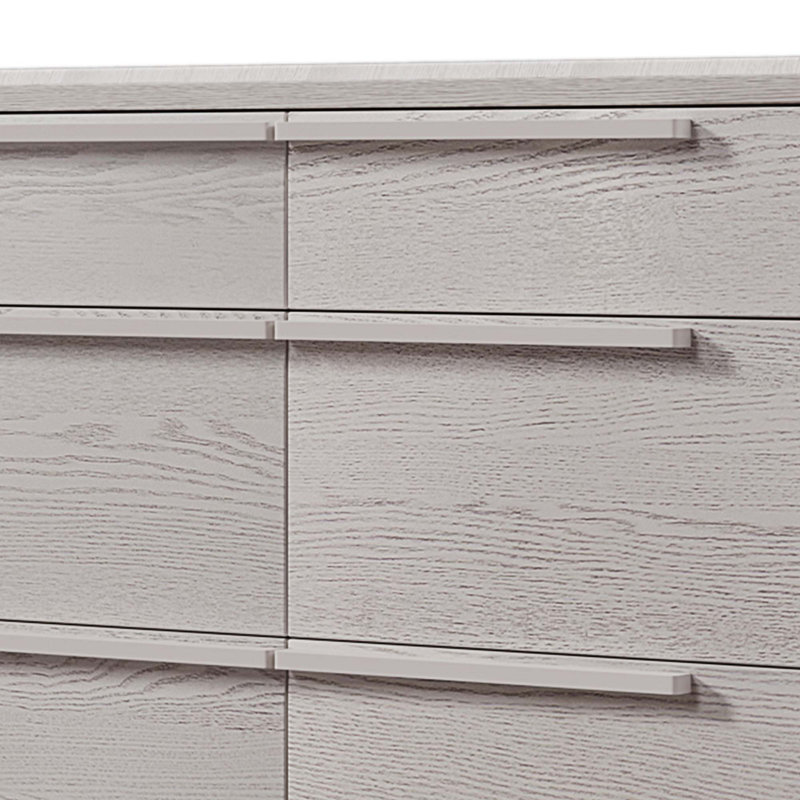 Commode 9 tiroirs Elanora, Gris