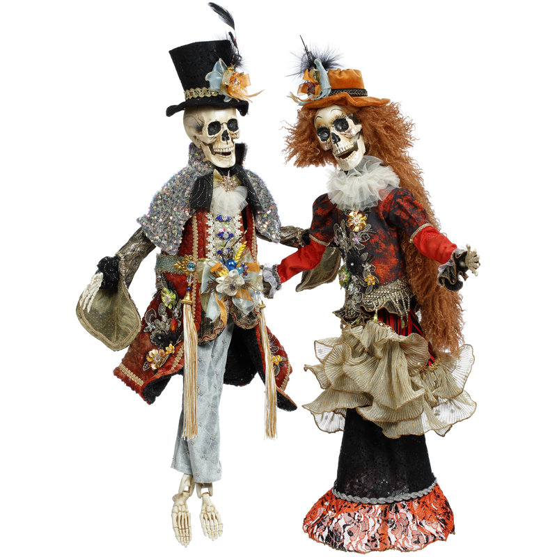 Mr. And Mrs. Gothic Skeleton, Large - 31 Inches Set Of 2