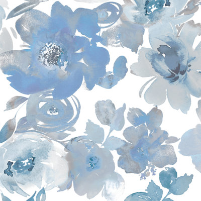 Grey Floral - Wrapped Canvas Painting