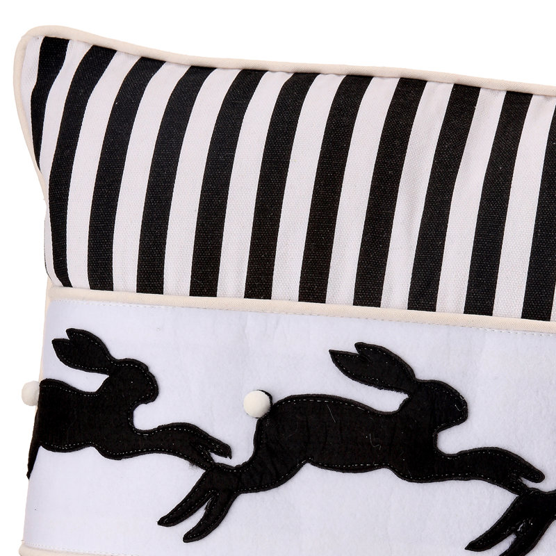 Striped Cotton Throw Pillow