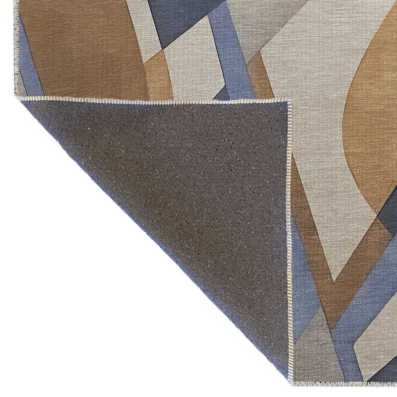 Tapis décoratif moderne multicolore à motif géométrique abstrait, Rectangle 3 pi 9,81 po x 4 pi 11,06 po