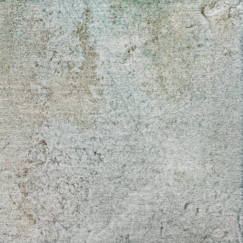 Tapis à poil long de qualité supérieure lavable à la machine ADS601, Sarcelle, Rond 8 pi