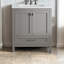 Meuble-lavabo simple autoportant de 30 po avec comptoir en marbre de Carrare Jewell-61732156