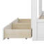 Lit double superposé au dessus d'un lit double avec 2 tiroirs, lit superposé en bois avec armoires de rangement et lumières DEL, aucun sommier nécessaire-500909285