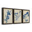 «Indigo Leaf Study I», ensemble de 3 peintures sur toile encadrées-1251340228-1251340229