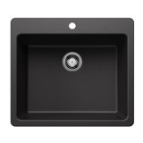 Liven SILGRANIT 25" L x 22" W Double Basin Drop-In/Undermount Kitchen Sink