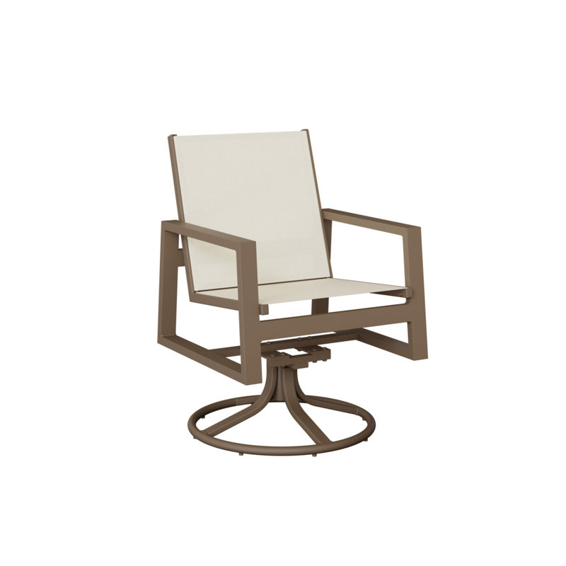 Chaise berçante pivotante en aluminium Ohlson, Blanc, Argile d'aluminium