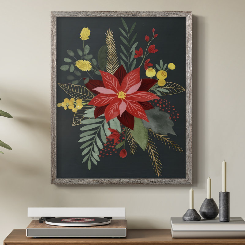 «Bright Christmas Night Collection», reproduction encadrée B - bois massif