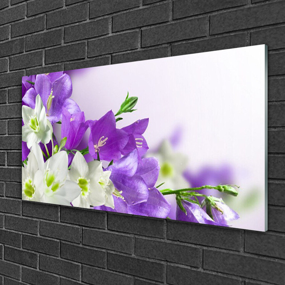 Glasbild Floral Blumen