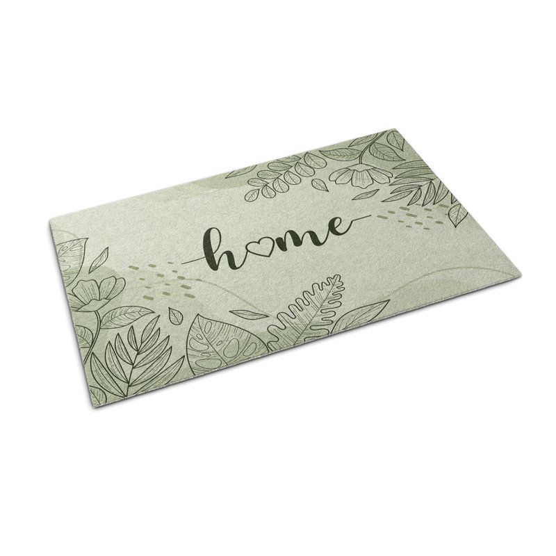 Non-Slip Floral Outdoor Doormat
