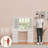 Taniah Vanity Desk with LED Lighted Full Mirror, 9-Drawer, 47.2" W