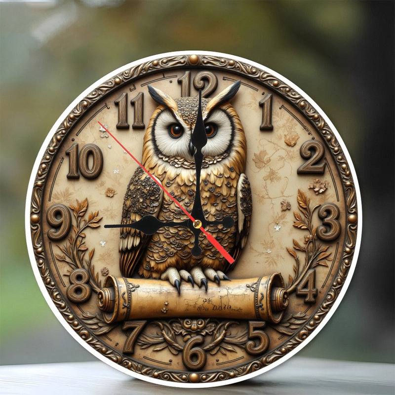 Horloge murale hibou