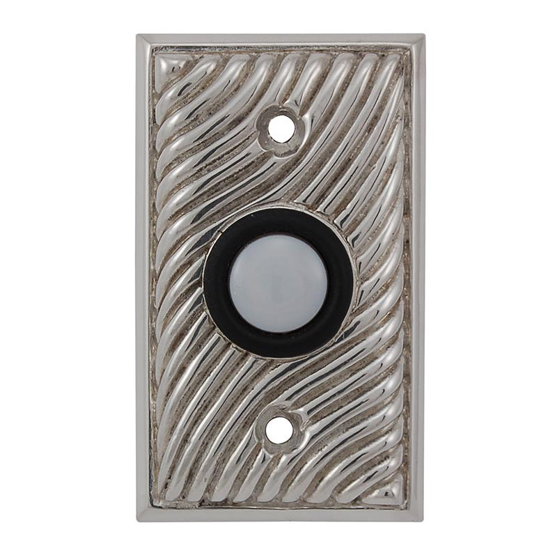 Sanzio Push Button, Polished Silver