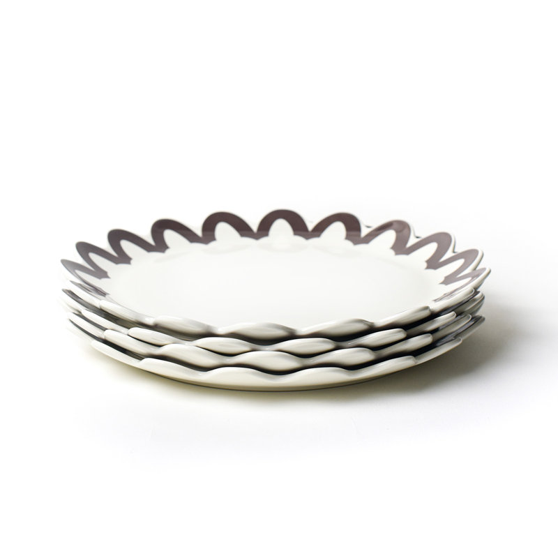 Ensemble de 4 plateaux Russet Arabesque, Brun