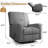 Upholstered Manual Swivel Rocker Recliner Chair-1246545170