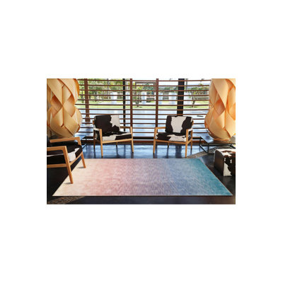 Tapis décoratif moderne bleu et rose à motif pastel lavable à la machine