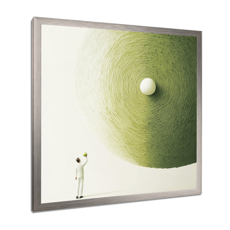 Jaune et vert, golf, réalisation II - art mural, H 30 po x l 30 po, Reproduction encadrée d'une seule photo sans pass