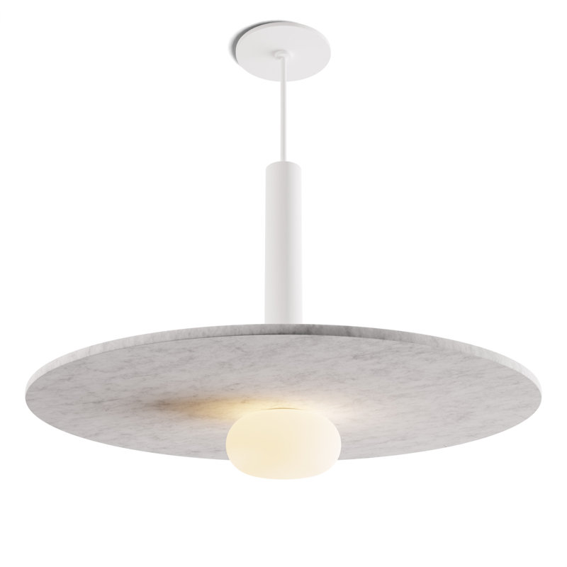 Combi 1 - Light LED Pendant, Light Marble