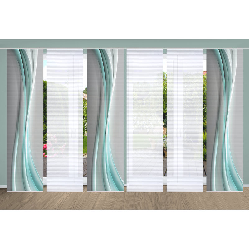 Semi Sheer Sliding Panel, Mint