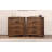 Rustic Three Drawer Reclaimed Solid Wood Farmhouse Nightstand Set of Two