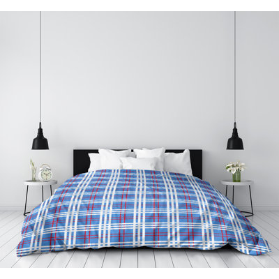 Polyester Plaid Duvet Cover