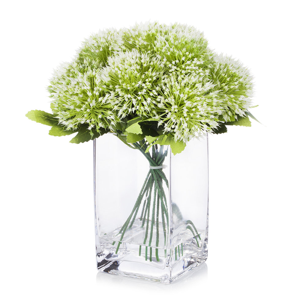 Artificial Greenery Mixed Floral Arrangements and Centerpieces in Vase Latitude Run® Flowers/Leaves 