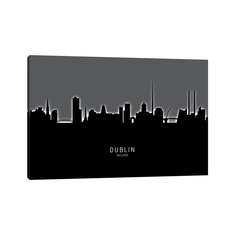 Dublin Ireland Skyline by Michael Tompsett - Wrapped Canvas Print, 101.6 cm H x 66.04 cm W x 1.91 cm D