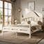 Lit plateforme double avec tête de lit chic, structure de lit en bois massif avec support à lattes, pas de sommier tapissier nécessaire-1447031011