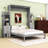 Murphy Wall Bed with Built-in Shelves and Soft LED Lighting-374732401-374732408