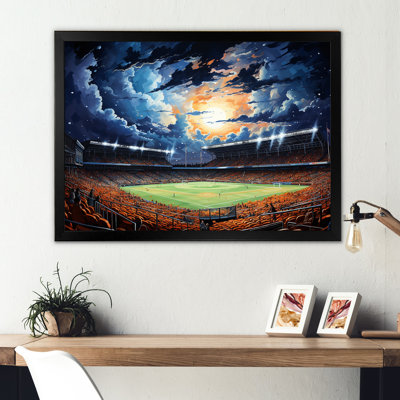 «Night Match Stadium Under The Floodlight IV IV», reproduction sur toile