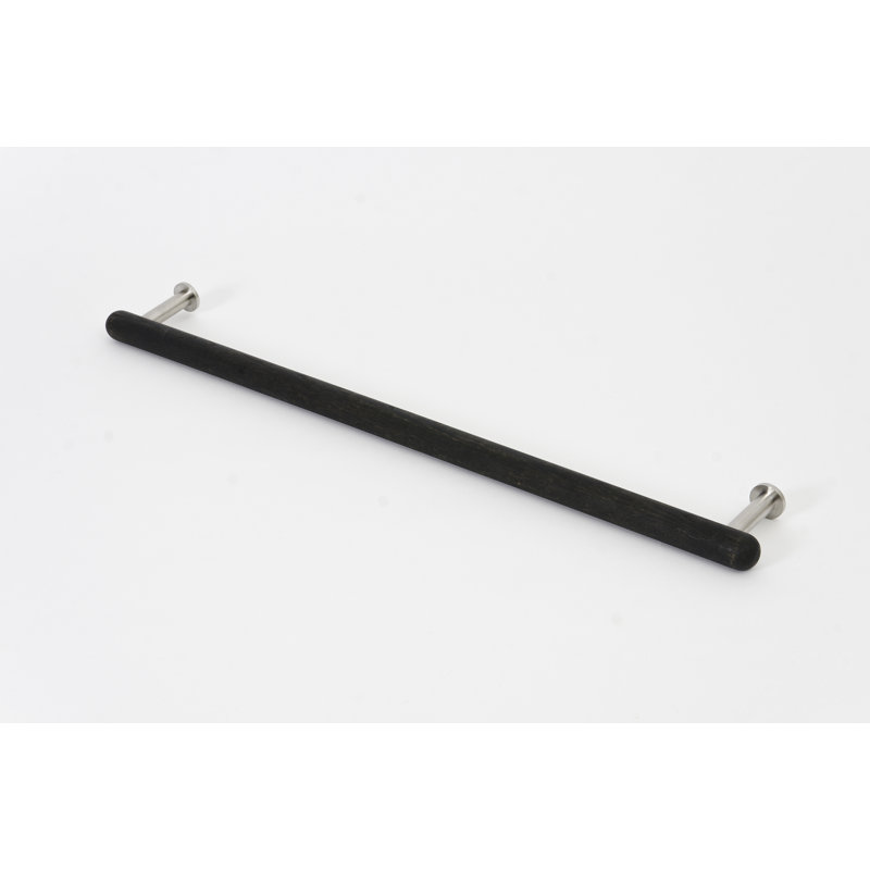 Iklakh 68cm Wood 1 Wall Towel Bar, Dark Oak