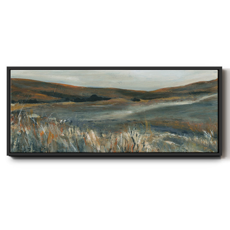 Coucher de soleil cuivre - toile encadrée, H 8 po x l 20 po