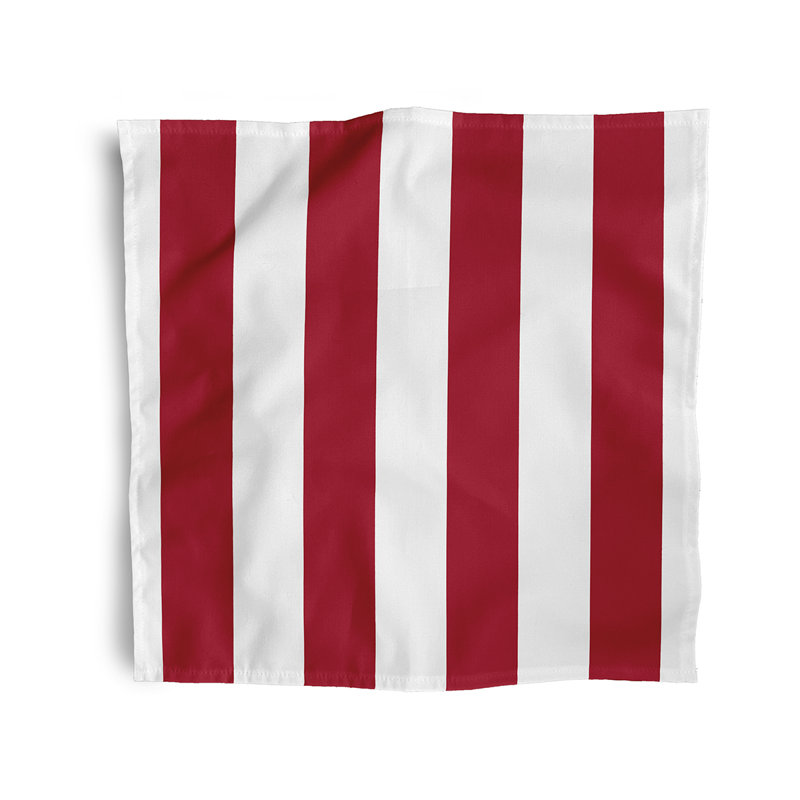 Hartman Polyester Striped Square Napkin, Red