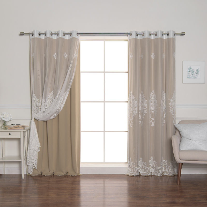 Salomon Blackout Curtain, 52" W x 96" L, Wheat