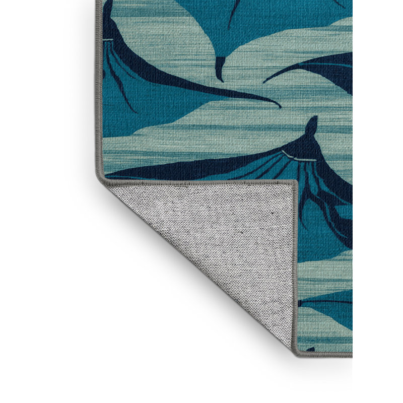 Tapis hawaïen lavable Manta Rays, Rond 6 pi