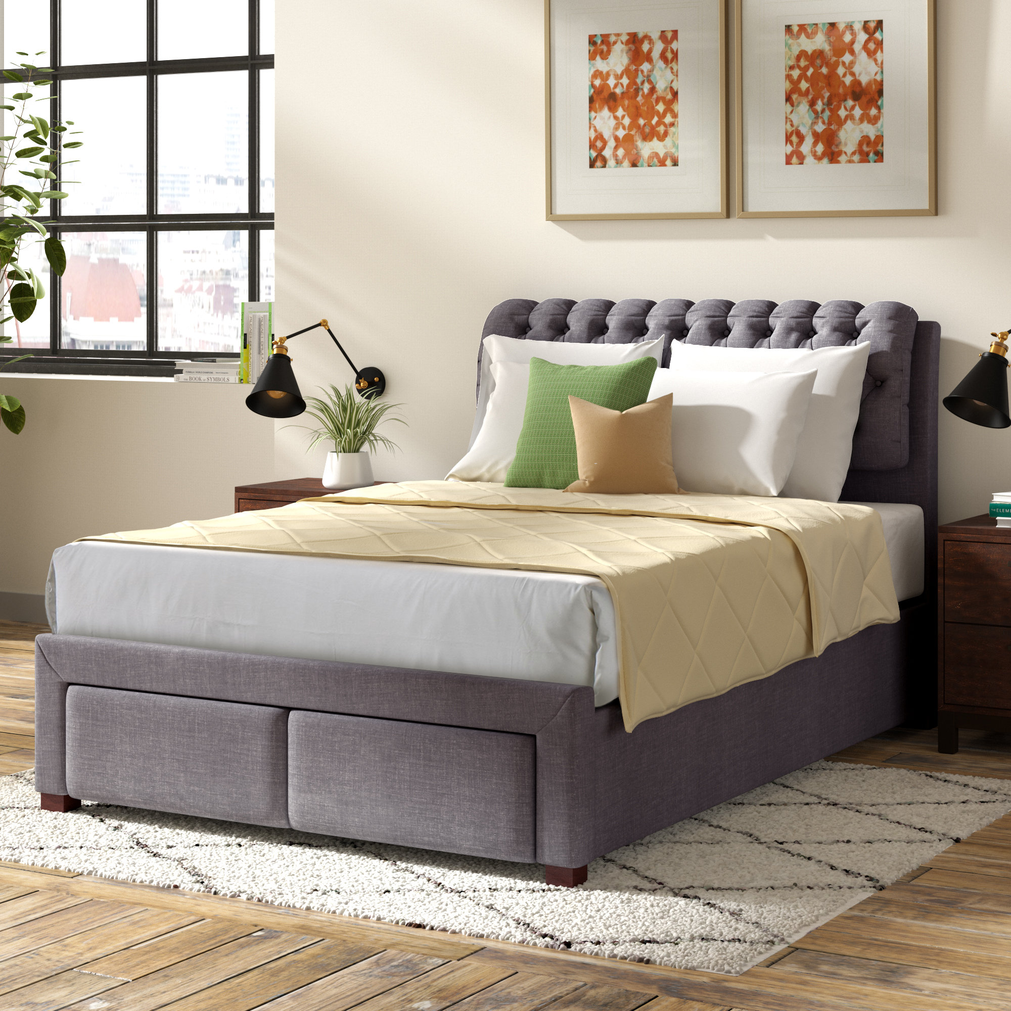 Braymer storage platform store bed ebern designs