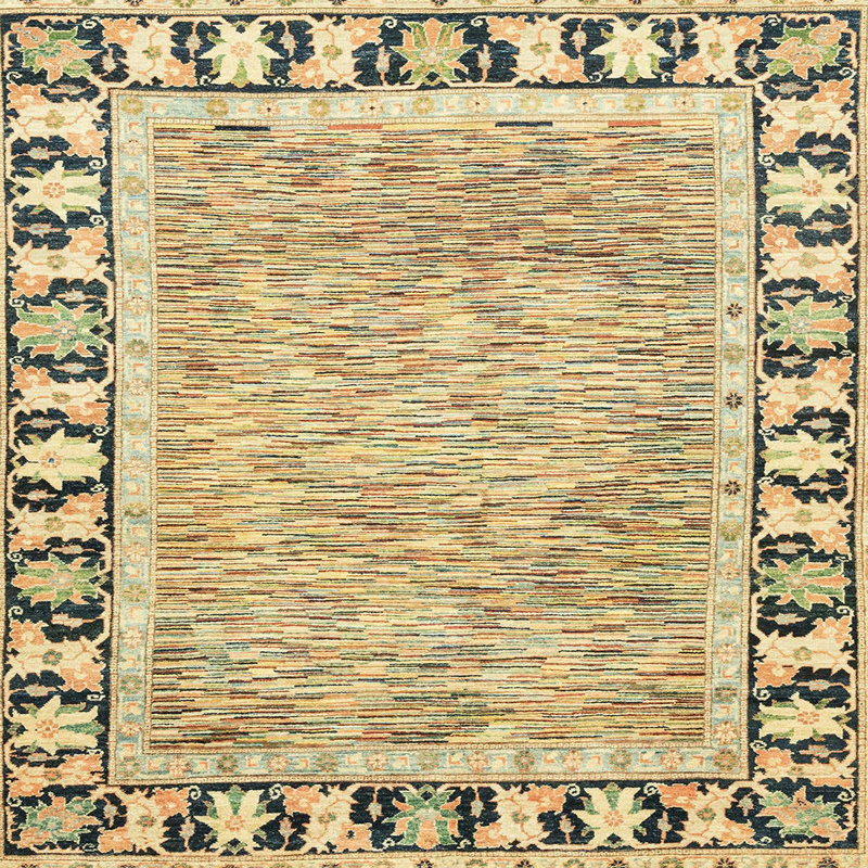 Abstract Indoor Rug, Square 6'