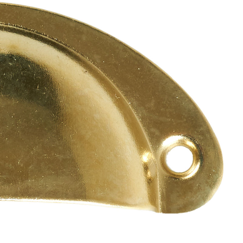 2Pcs Shell Cup Furniture Handles, Gold